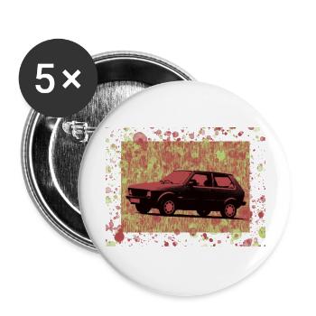 Yugo 45 Spritzer - Buttons large 2.2''/56 mm (5-pack) - white - Front