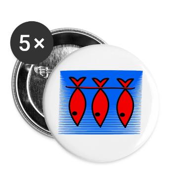 WEIHNACHTEN. JAHR. JAHRESTAG. RUHESTAND. FEST. HERZ. - Buttons groß 56 mm (5er Pack) - Weiß - Vorne