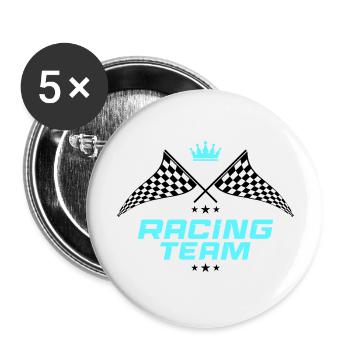 Racing Team - Buttons large 2.2''/56 mm (5-pack) - white - Front
