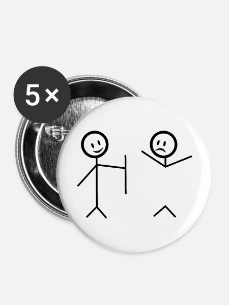 Ich decke Sie - Buttons groß 56 mm (5er Pack) - Weiß