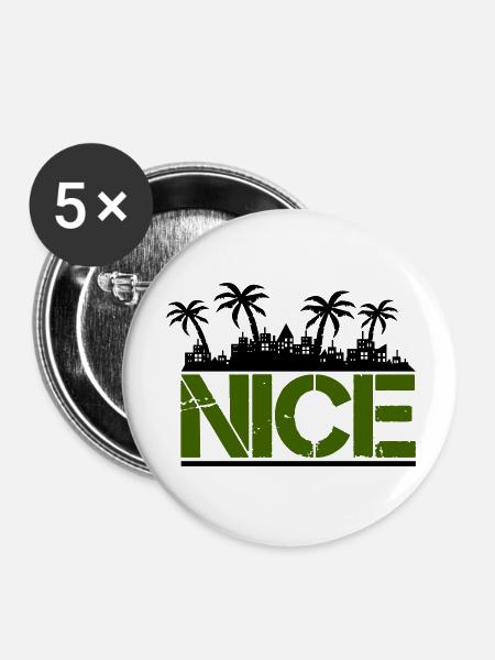 nice - Buttons groß 56 mm (5er Pack) - Weiß