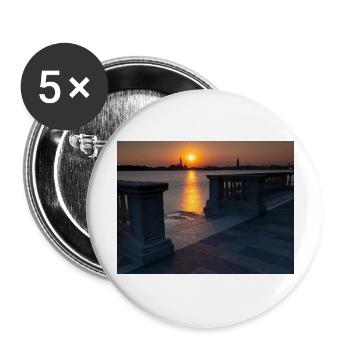 Sonnenuntergang in Venedig - Buttons groß 56 mm (5er Pack) - Weiß - Vorne