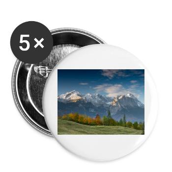 Autumn atmosphere below the Zugspitze - Buttons large 2.2''/56 mm (5-pack) - white - Front