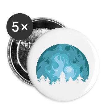 moon, forest, tranquility, relaxation, hiking, nature, symbol - Buttons large 2.2''/56 mm (5-pack) - white - Front