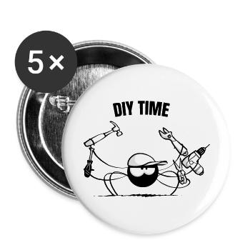 Beth l'araignée - Le bricolage (version texte) - Lot de 5 grands badges (56 mm) - blanc - Devant