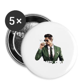 C’est votre jeu Motivation Fumer Fumer - Lot de 5 grands badges (56 mm) - blanc - Devant