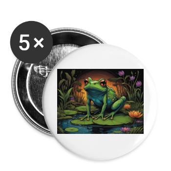 frog - Buttons large 2.2''/56 mm (5-pack) - white - Front