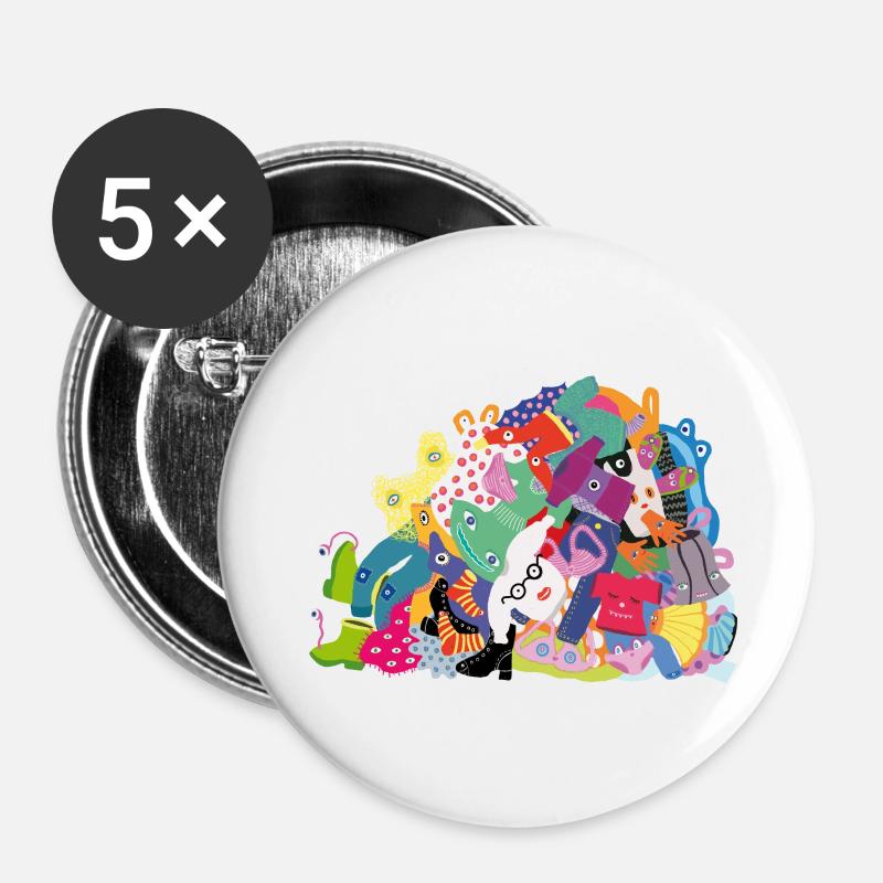 Cute Laundry - Buttons large 2.2''/56 mm (5-pack) - white