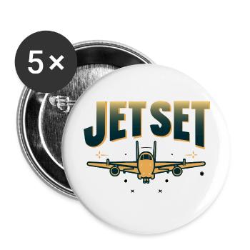 AVIONS - Lot de 5 grands badges (56 mm) - blanc - Devant