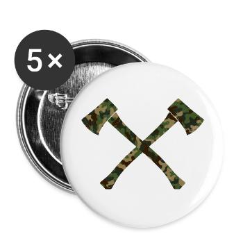 Hache - Lot de 5 grands badges (56 mm) - blanc - Devant