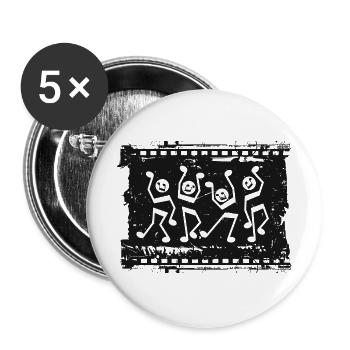 Music - Buttons large 2.2''/56 mm (5-pack) - white - Front