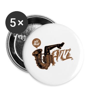 Tout ce jazz - Lot de 5 grands badges (56 mm) - blanc - Devant
