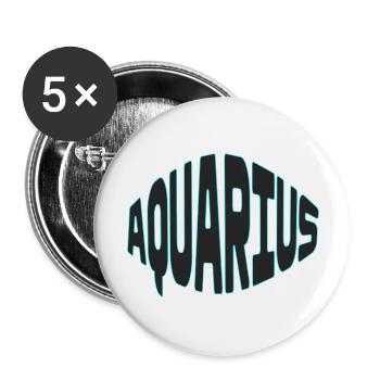 AQUARIUS - Buttons large 2.2''/56 mm (5-pack) - white - Front