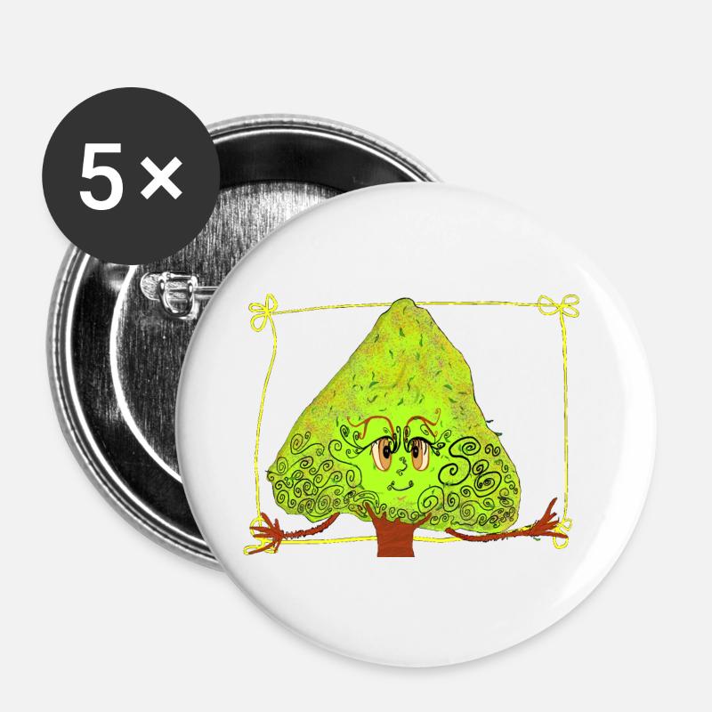 Fantastic Tree with Sprinkles - Buttons large 2.2''/56 mm (5-pack) - white