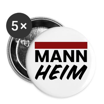Mannheim Monnem - Buttons groß 56 mm (5er Pack) - Weiß - Vorne