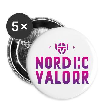 NordicValor - Buttons groß 56 mm (5er Pack) - Weiß - Vorne