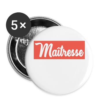 GELIEBTE - Buttons groß 56 mm (5er Pack) - Weiß - Vorne