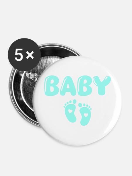 baby - Buttons groß 56 mm (5er Pack) - Weiß