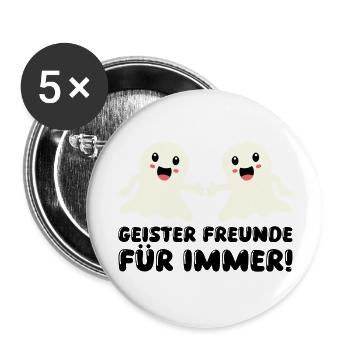 ghosts friends for ever - Buttons large 2.2''/56 mm (5-pack) - white - Front