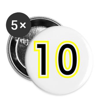 10 Number College - Buttons large 2.2''/56 mm (5-pack) - white - Front