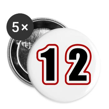 12 Nombre Collège - Lot de 5 grands badges (56 mm) - blanc - Devant