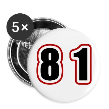 81 Number College - Buttons large 2.2''/56 mm (5-pack) - white - Front