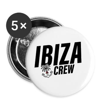 Ibiza Crew Anchor Palm Tree Heart Love - Buttons large 2.2''/56 mm (5-pack) - white - Front