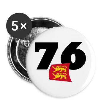 Seine-Maritime - Normandy - France - Buttons large 2.2''/56 mm (5-pack) - white - Front