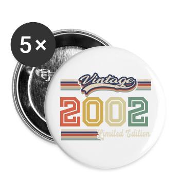 Cadeau D'anniversaire 2002 Génial Depuis 2002 vint - Lot de 5 grands badges (56 mm) - blanc - Devant