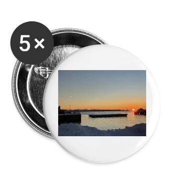 Lofoten-Sonnenuntergang - Buttons groß 56 mm (5er Pack) - Weiß - Vorne