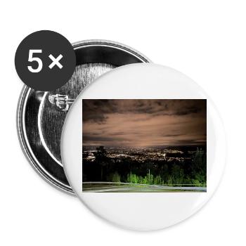 Oslo bei Nacht - Buttons groß 56 mm (5er Pack) - Weiß - Vorne