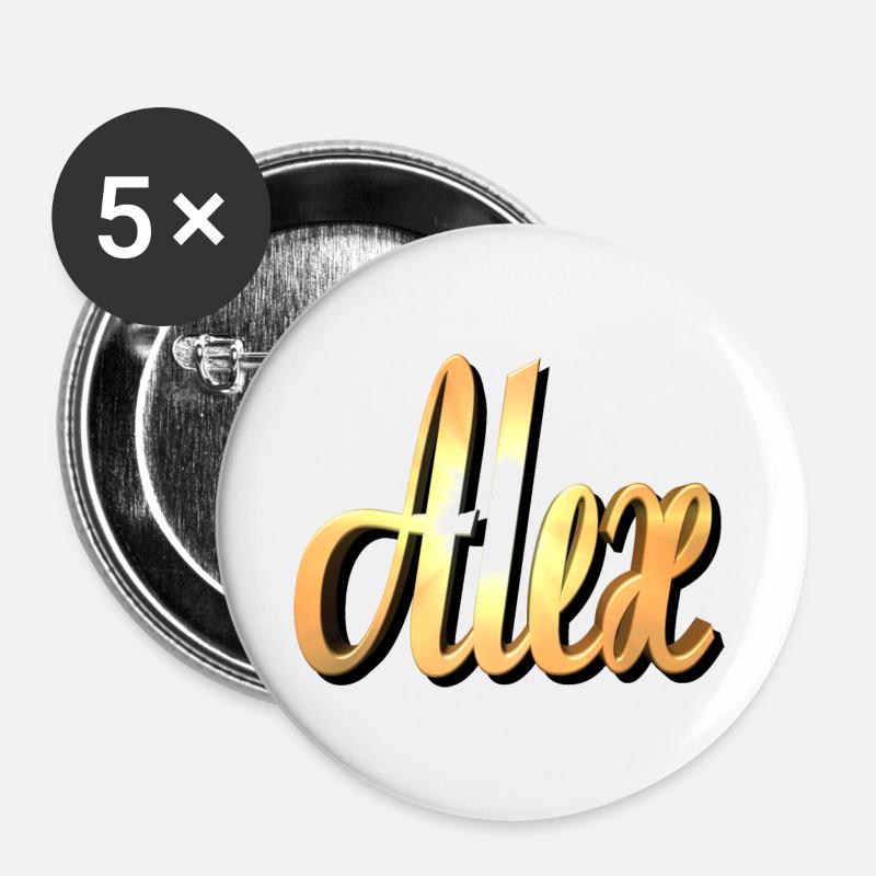 alex2 - Buttons large 2.2''/56 mm (5-pack) - white