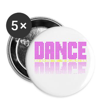 Dance don't teach - Buttons large 2.2''/56 mm (5-pack) - white - Front