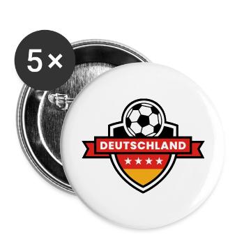 German Football Team Coat of Arms with Ball - Buttons large 2.2''/56 mm (5-pack) - white - Front