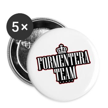 Formentera Team - Buttons groß 56 mm (5er Pack) - Weiß - Vorne
