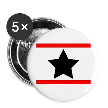 stern - Buttons groß 56 mm (5er Pack) - Weiß - Vorne
