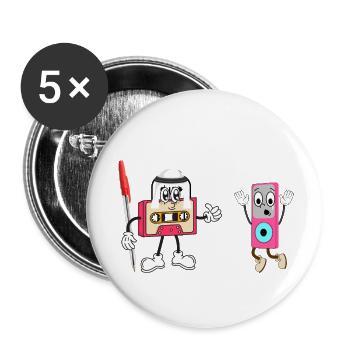 Arab Men Know - funny arab father's day gifts - Buttons large 2.2''/56 mm (5-pack) - white - Front