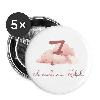 Wolke 7 - Buttons groß 56 mm (5er Pack) - Weiß - Vorne