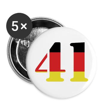 41 Numéro Jersey Allemagne - Lot de 5 grands badges (56 mm) - blanc - Devant