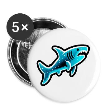 Hai - Buttons groß 56 mm (5er Pack) - Weiß - Vorne