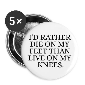 Dieu on my feet - Lot de 5 grands badges (56 mm) - blanc - Devant