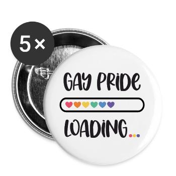 LGBTQ Pride Month - Gay Pride. Loading - Buttons large 2.2''/56 mm (5-pack) - white - Front