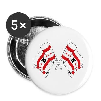 Two flags of the province of Drenthe - Buttons large 2.2''/56 mm (5-pack) - white - Front