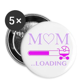 mom loading - Buttons large 2.2''/56 mm (5-pack) - white - Front