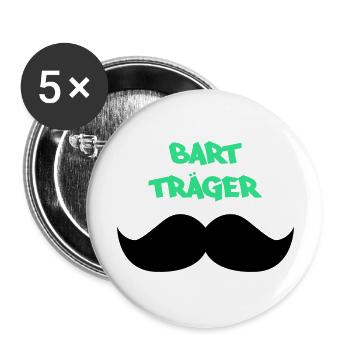 bart träger2 - Buttons groß 56 mm (5er Pack) - Weiß - Vorne