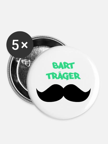bart träger2 - Buttons groß 56 mm (5er Pack) - Weiß