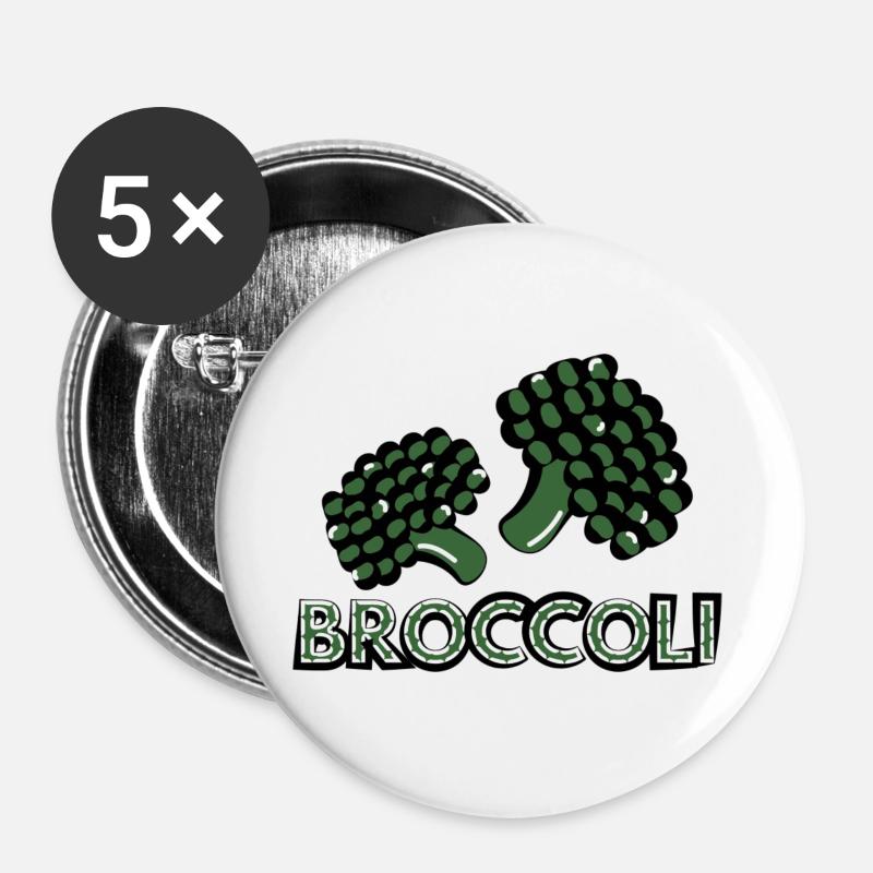 Eat your greens! - Buttons large 2.2''/56 mm (5-pack) - white