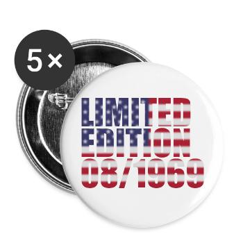 55e anniversaire Edition limitée 08/1969 - Lot de 5 grands badges (56 mm) - blanc - Devant