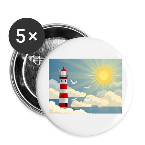 Vuurtoren - Buttons groot 56 mm (5-pack)