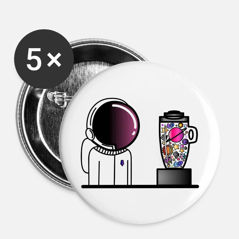 The urge to mix the universe - Buttons large 2.2''/56 mm (5-pack) - white
